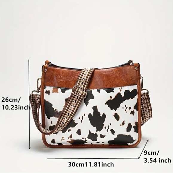 Cow Print Crossbody Bag - Picture 4 of 5